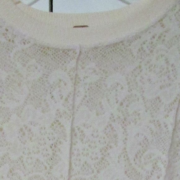 Nwot Free People Coffee in the Morning Ivory Lace Tunic Pullover Top Small $128 - Picture 3 of 6